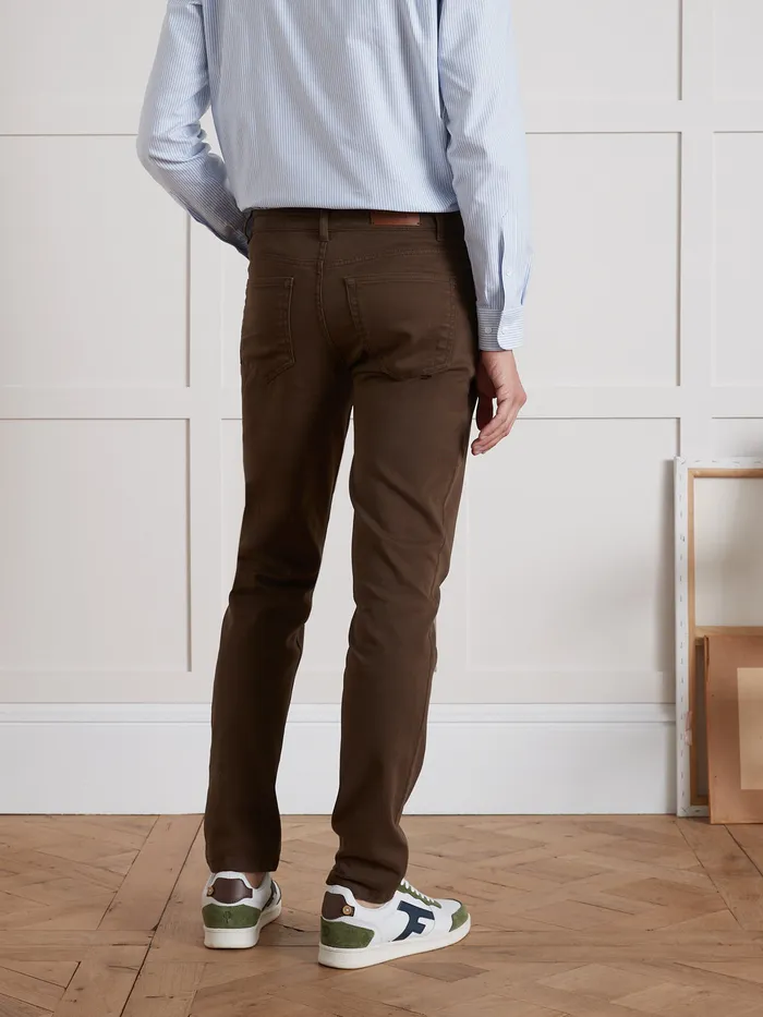 Men Cyrillus Clothing 5Pocket StraightLeg Jeans Marron