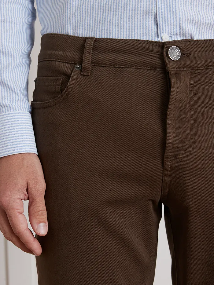 Men Cyrillus Clothing 5Pocket StraightLeg Jeans Marron