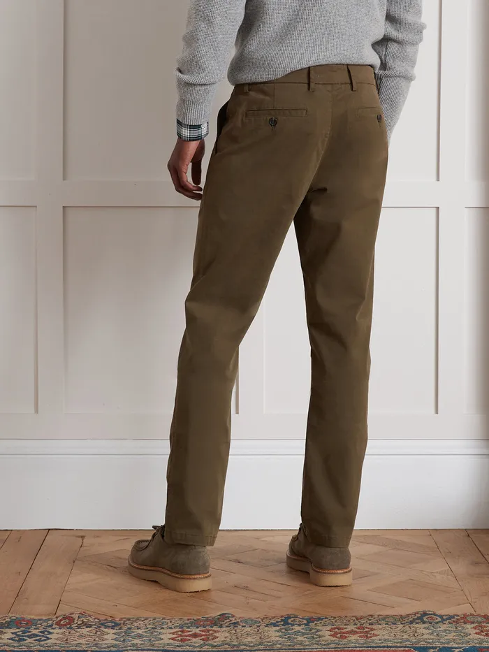 Men Cyrillus Clothing Chino Trousers Kaki