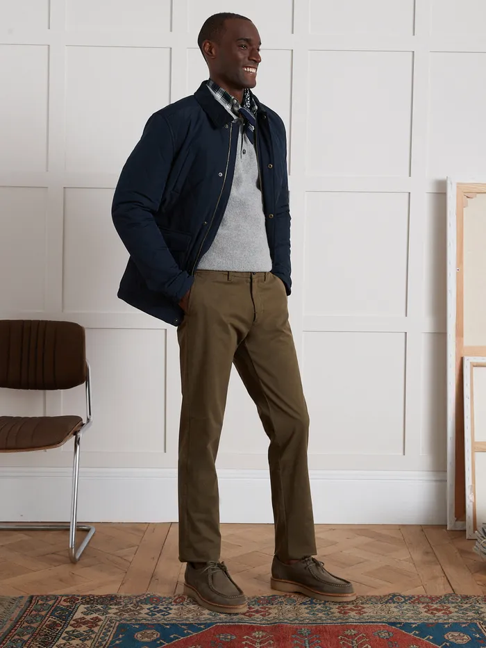 Men Cyrillus Clothing Chino Trousers Kaki