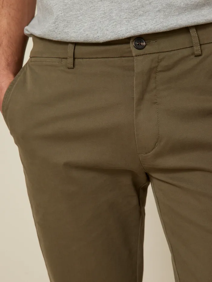 Men Cyrillus Clothing Chino Trousers Kaki