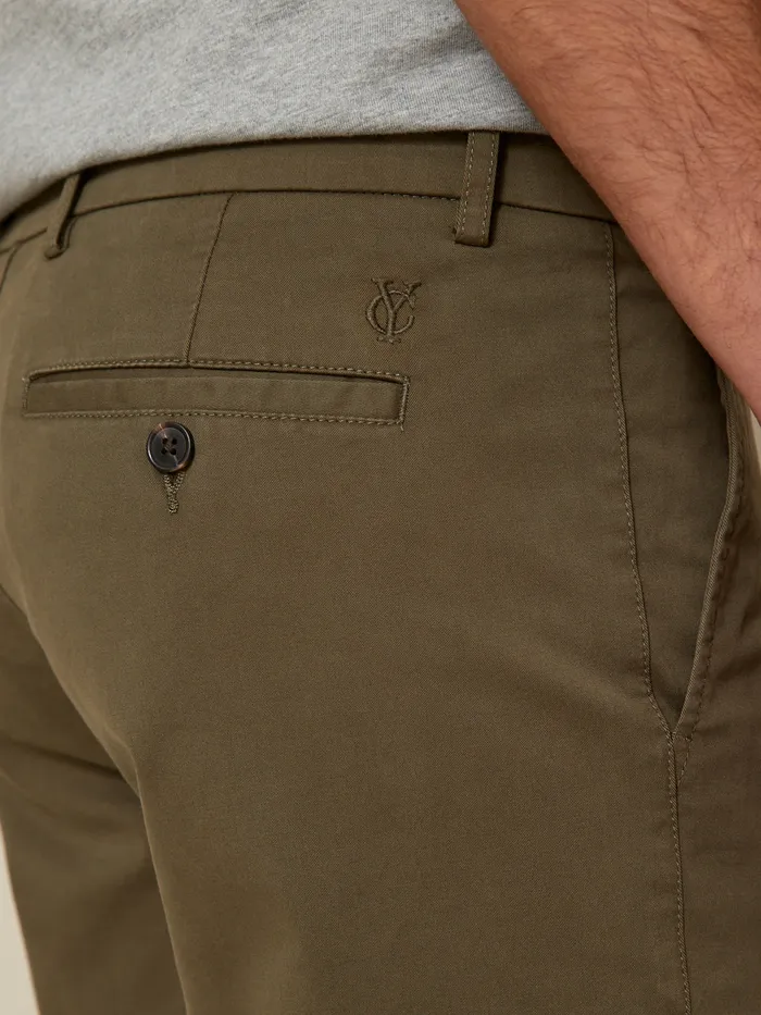 Men Cyrillus Clothing Chino Trousers Kaki