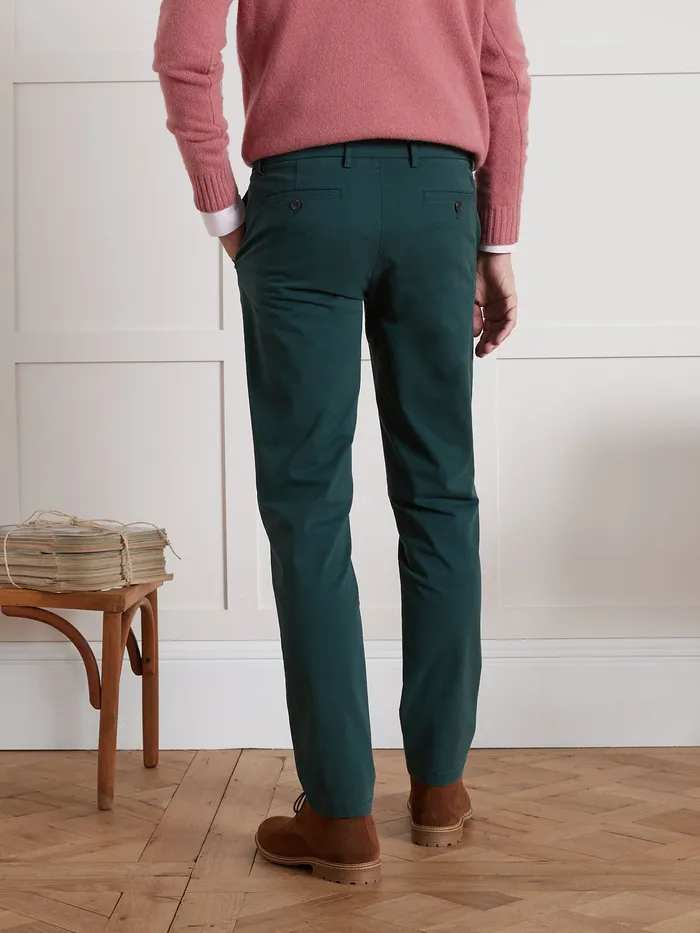 Men Cyrillus Clothing Chino Trousers Vert Anglais