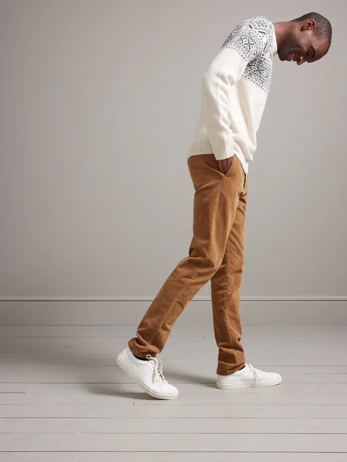 Men Cyrillus Clothing Regular Corduroy Chinos