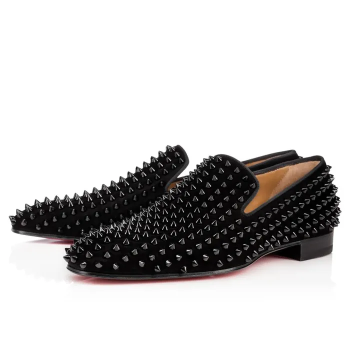 Men Dandelion Spikes Loafers 8211 Veau Velours 8211 Black Christian Louboutin Loafers and Moccasins Men Dandelion Spikes Loafers 8211 Veau Velours 8211 Black Christian Louboutin Loafers and Moccasins