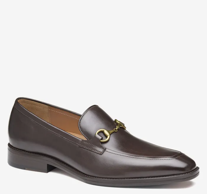 Men Dress Shoes Johnston and Murphy Sullivan Bit Loafer Espresso Italian Calfskin