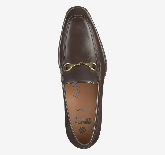 Men Dress Shoes Johnston and Murphy Sullivan Bit Loafer Espresso Italian Calfskin