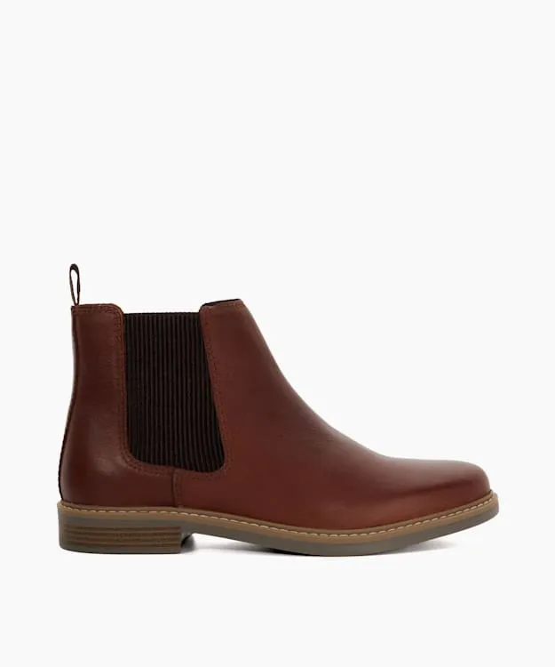 Men Dune London Chelsea Boots Brown Leather Boots Brown