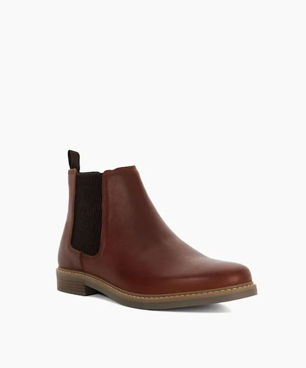 Men Dune London Chelsea Boots Brown Leather Boots Brown