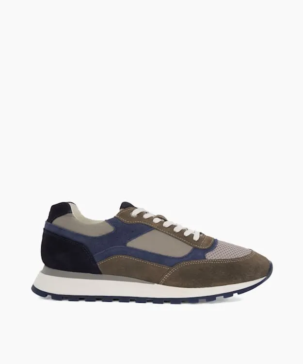 Men Dune London Trainers Colour Block Runners Grey