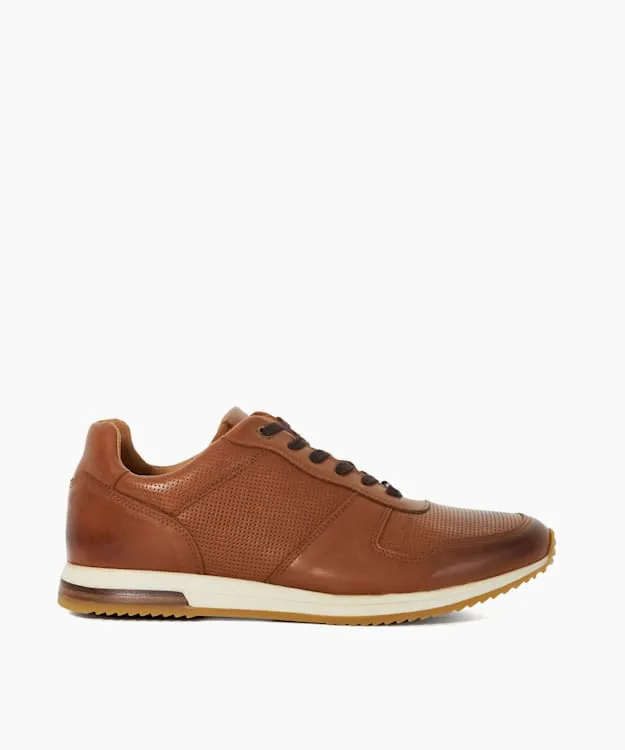 Men Dune London Trainers LaceUp Runner Trainers Brown