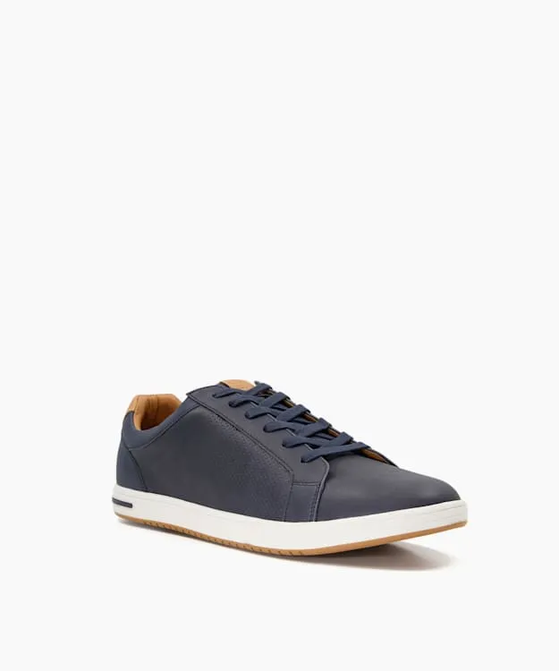 Men Dune London Trainers Perforated LaceUp Trainers Blue