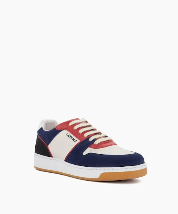 Men Dune London Trainers Suede Recycled LaceUp Trainers Blue Suede