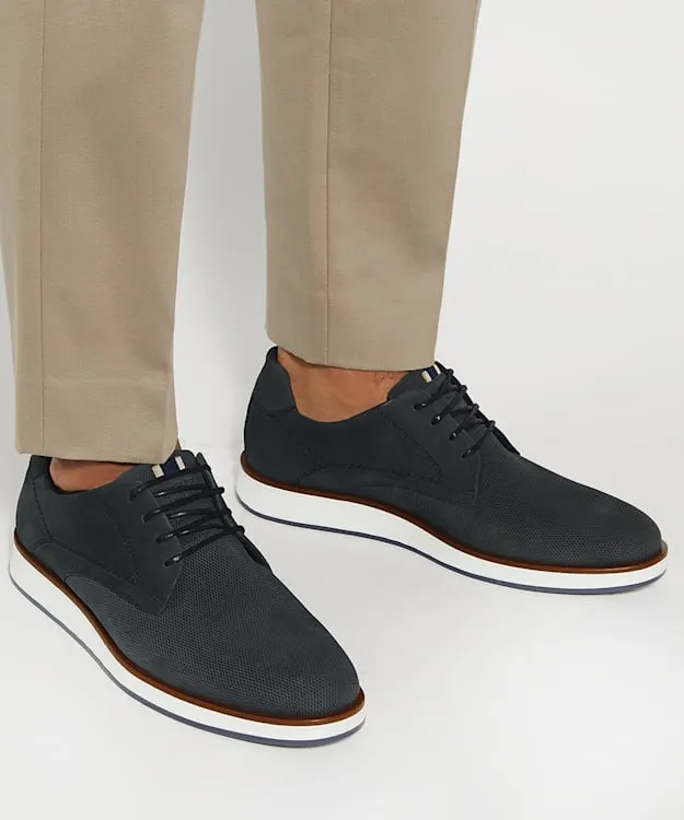 Men Dune London Wide Fit Shoes Wide Fit Lace Up Shoes Blue