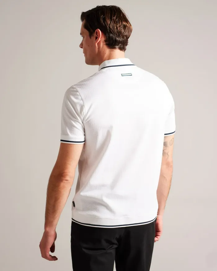 Men ERWEN 8211 Regular Fit Textured Polo Shirt White Ted Baker Tops Men ERWEN 8211 Regular Fit Textured Polo Shirt White Ted Baker Tops