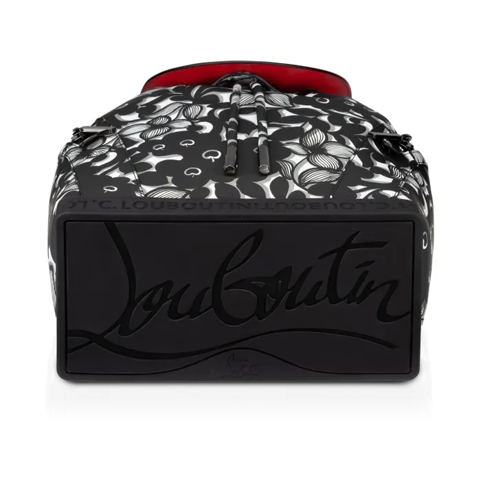 Men Explorafunk Backpack 8211 Petunia Printed Calf And Rubber 8211 Black Christian Louboutin Crossbody Bags