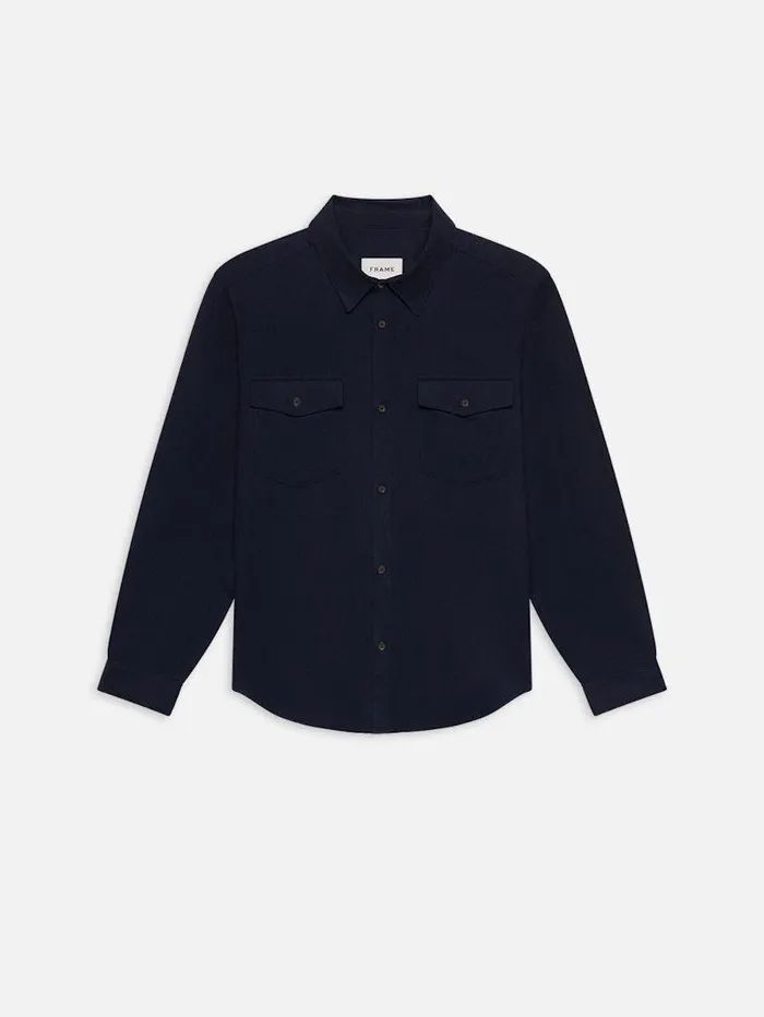 Men FRAME Jackets and Coats Double Pocket Wool Blend Shirt