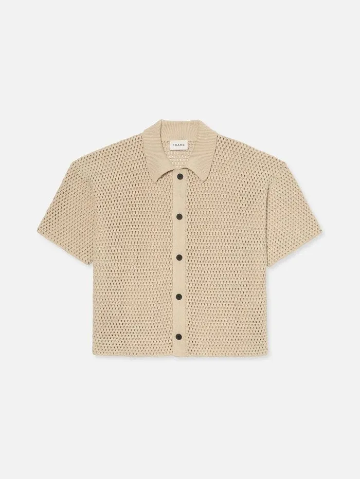 Men FRAME Shirts Open Weave Cardigan