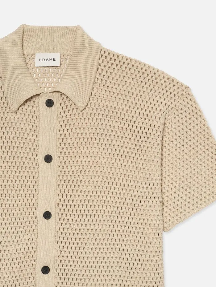 Men FRAME Shirts Open Weave Cardigan