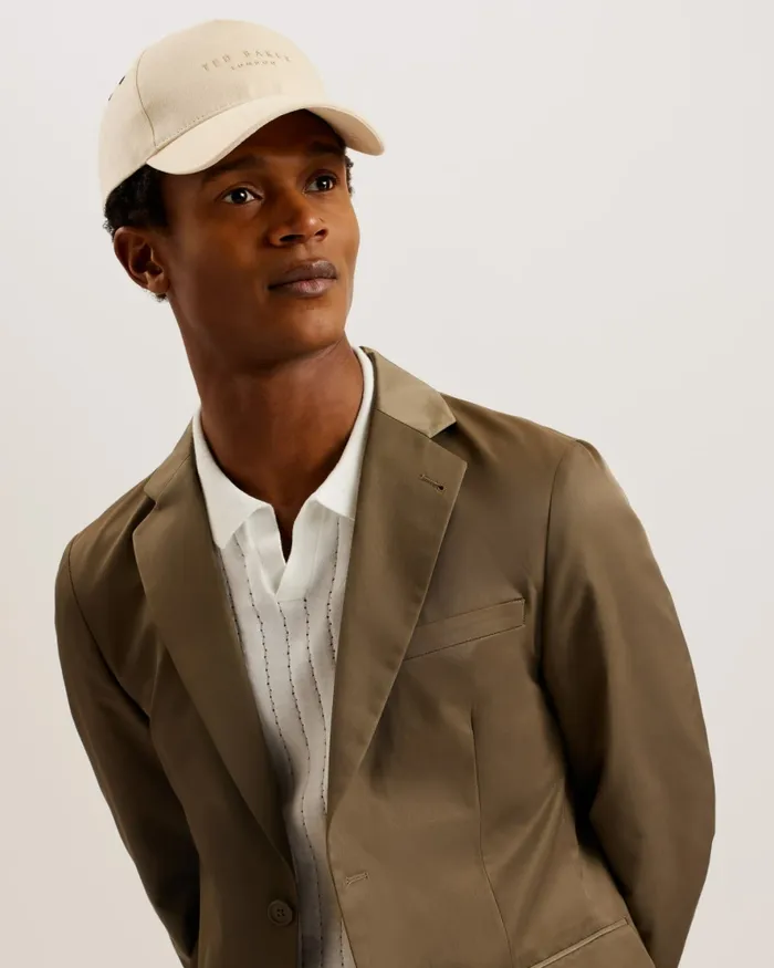 Men FREDDS 8211 Branded Cap With Leather Strap White Ted Baker Hats and Caps