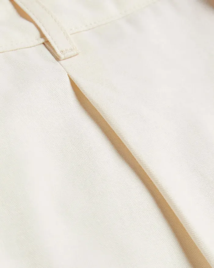 Men FULHUM 8211 Pleated Cotton Chino Shorts White Ted Baker Shorts