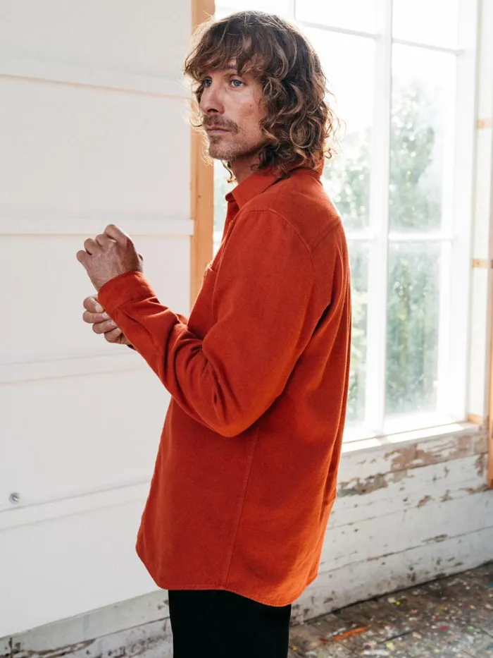 Men Gylly Shirt Dark Rosewood Finisterre Shirts