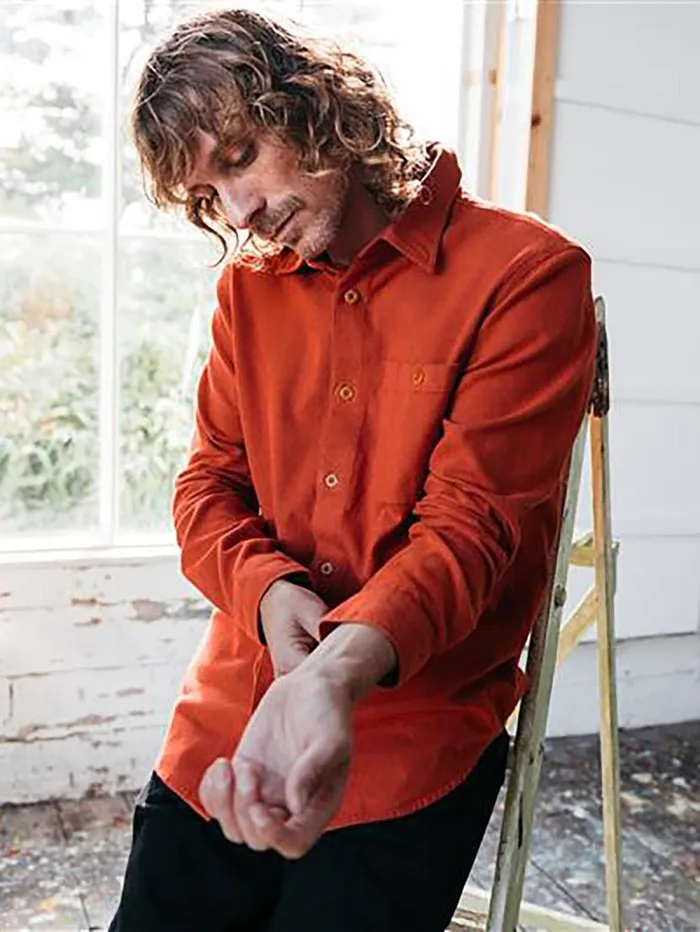 Men Gylly Shirt Dark Rosewood Finisterre Shirts