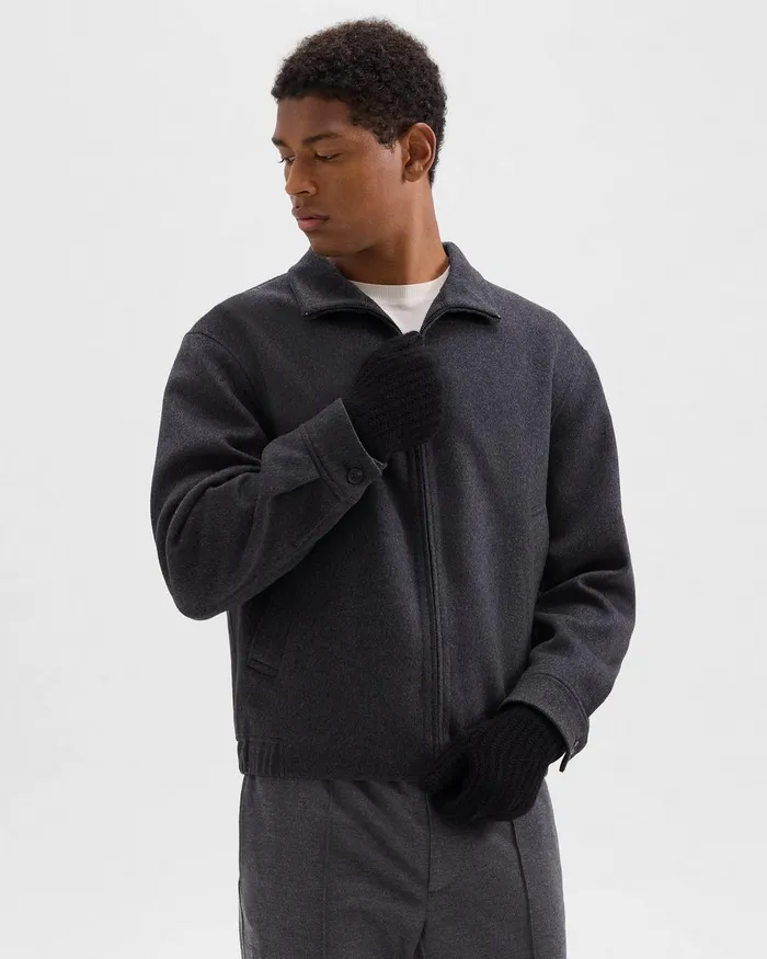 Men Hats Gloves Scarves Theory Tech Gloves In Cashmere Black