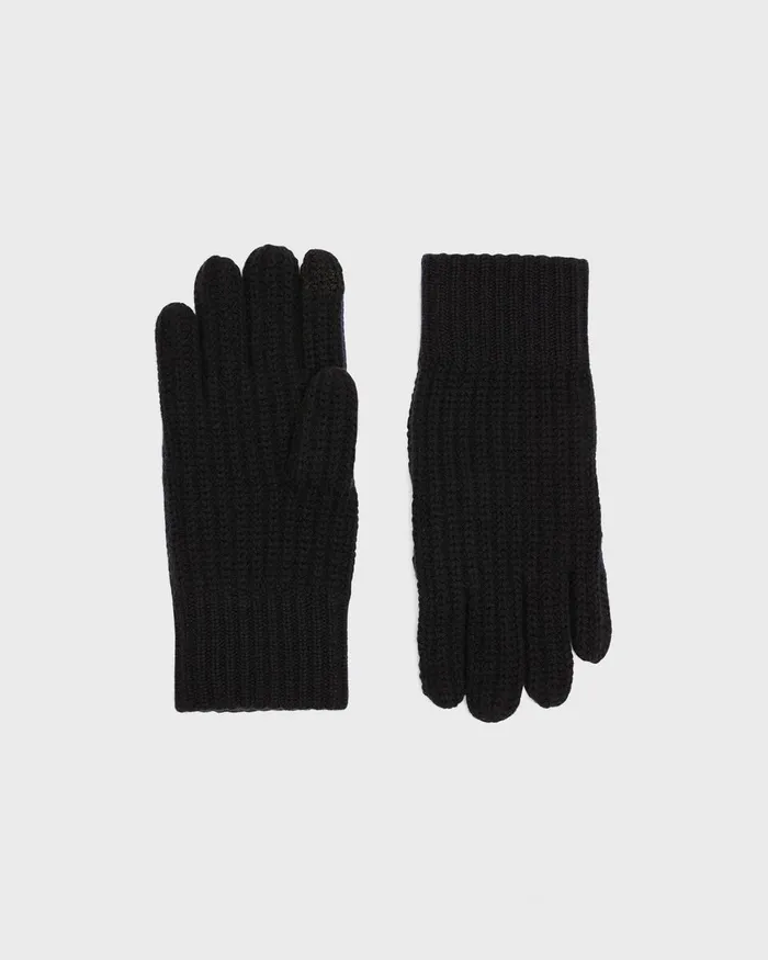 Men Hats Gloves Scarves Theory Tech Gloves In Cashmere Black