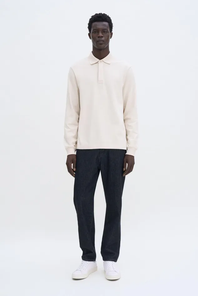 Men Heavy Cotton Rugby Shirt Cream White Filippa K TShirts