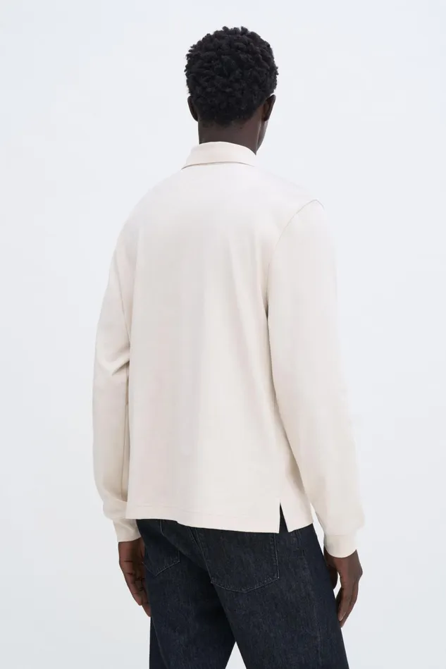Men Heavy Cotton Rugby Shirt Cream White Filippa K TShirts