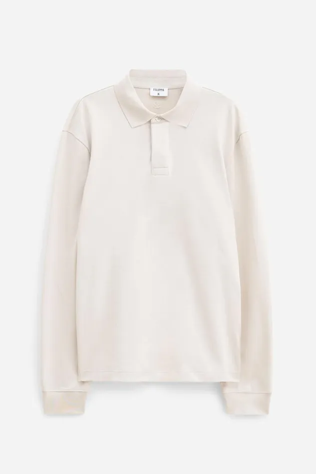 Men Heavy Cotton Rugby Shirt Cream White Filippa K TShirts