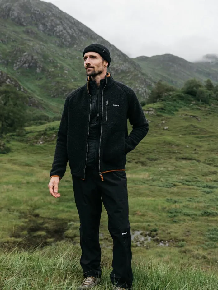 Men Hegen Full Zip Fleece Raven Black Finisterre Fleece