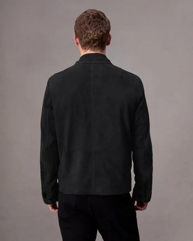 Men Jackets and Coats Rag and Bone Melrose Suede Jacket Black