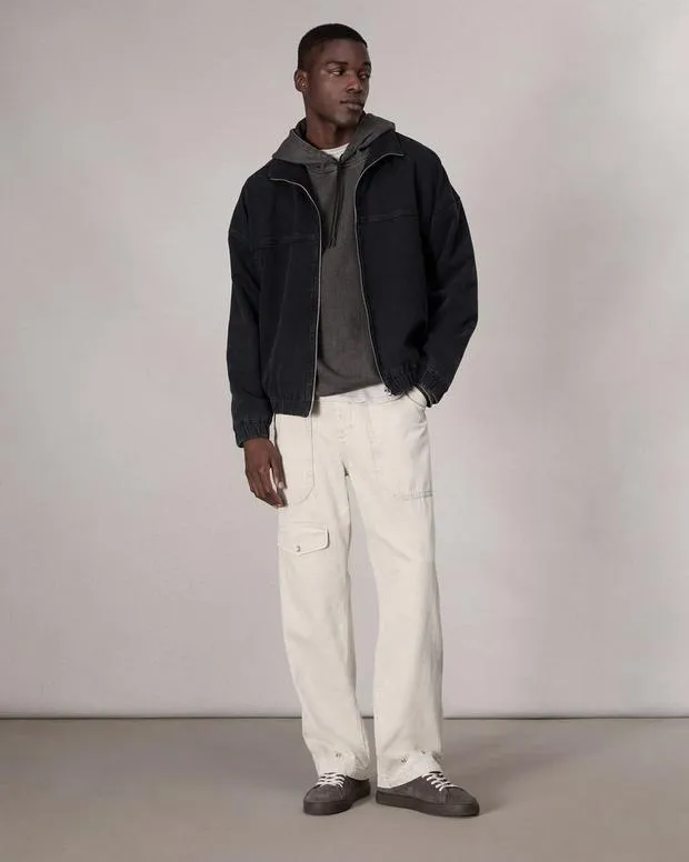 Men Jackets and Coats Rag and Bone Rbstride Denim Track Jacket Inkwell