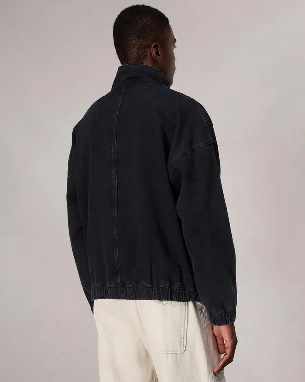 Men Jackets and Coats Rag and Bone Rbstride Denim Track Jacket Inkwell