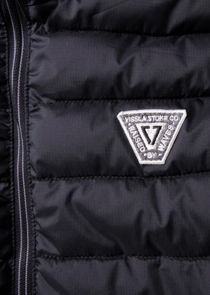 Men Jackets Vissla Easy Seas Eco Puff Jacket Black Men Jackets Vissla Easy Seas Eco Puff Jacket Black