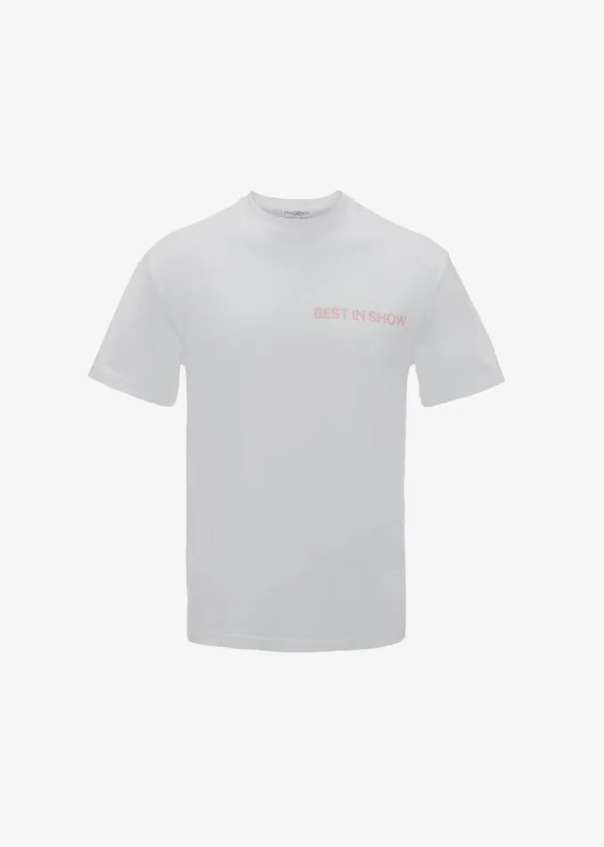 Men Jw Anderson Best In Show Back Print TShirt 8211 White The Frankie Shop Tops