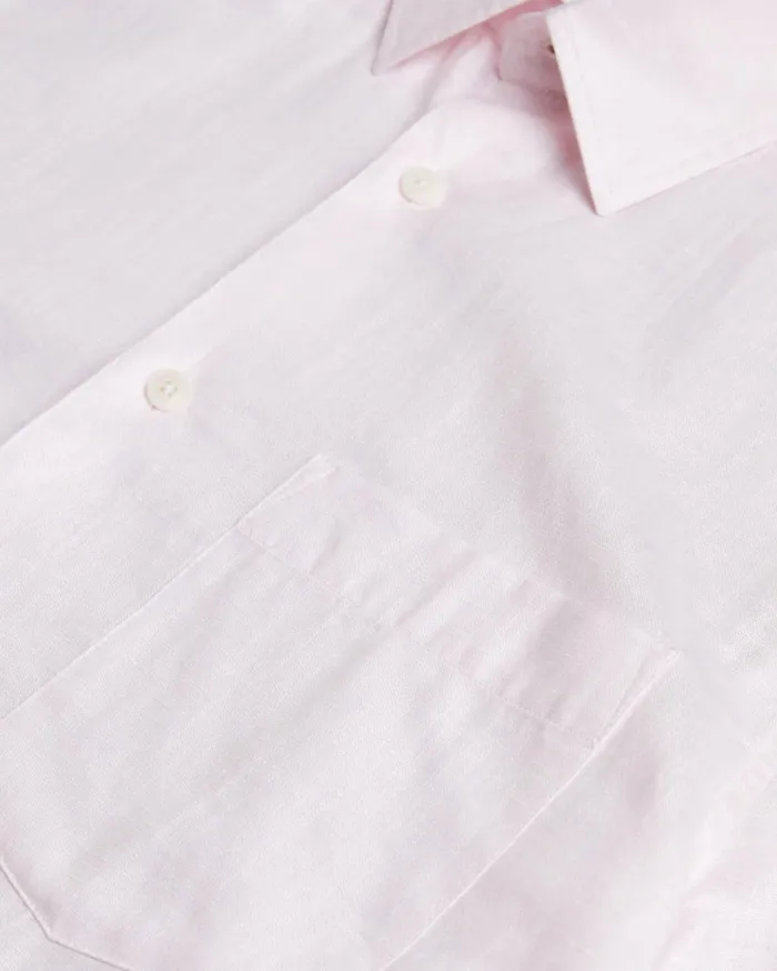 Men KINGWEL 8211 Long Sleeve Linen Blend Shirt Light Pink Ted Baker Shirts Men KINGWEL 8211 Long Sleeve Linen Blend Shirt Light Pink Ted Baker Shirts