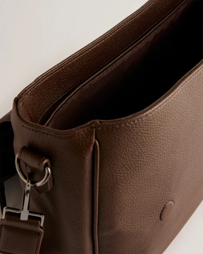 Men KRISTAN 8211 Faux Leather Satchel Brownchocolate Ted Baker Cross Body Bags