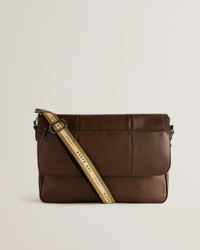 Men KRISTAN 8211 Faux Leather Satchel Brownchocolate Ted Baker Cross Body Bags Men KRISTAN 8211 Faux Leather Satchel Brownchocolate Ted Baker Cross Body Bags