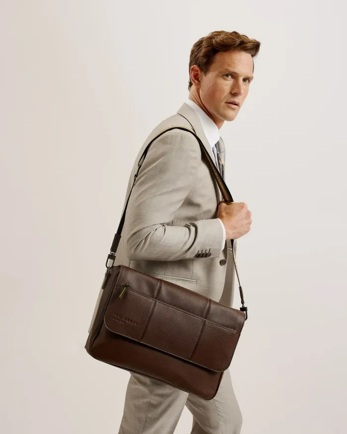 Men KRISTAN 8211 Faux Leather Satchel Brownchocolate Ted Baker Cross Body Bags Men KRISTAN 8211 Faux Leather Satchel Brownchocolate Ted Baker Cross Body Bags