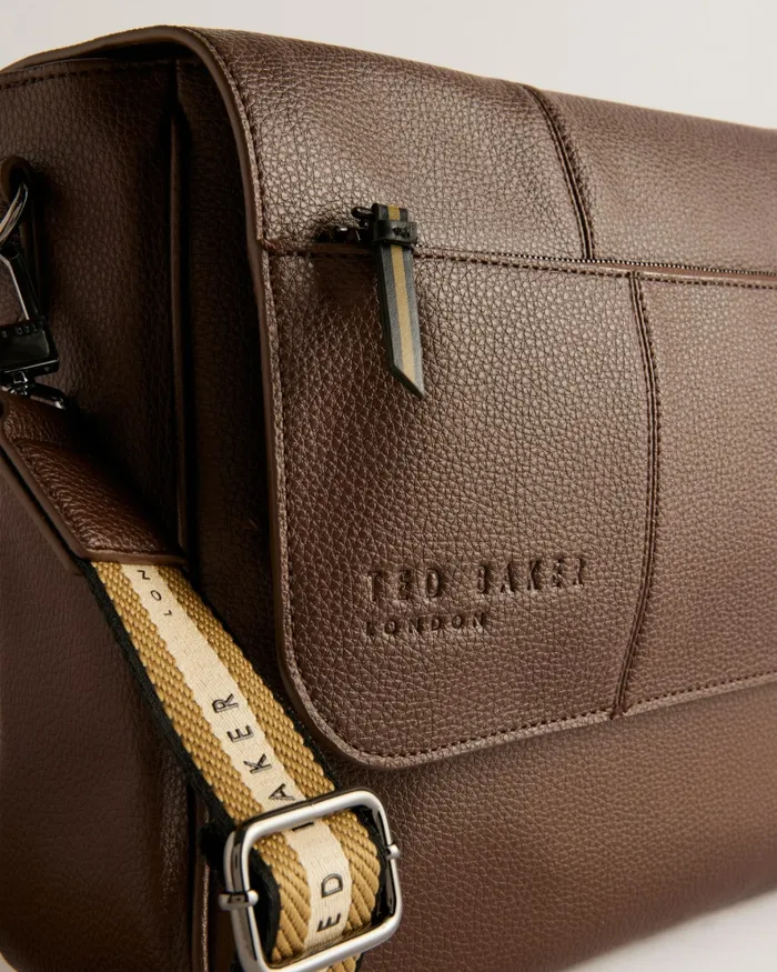 Men KRISTAN 8211 Faux Leather Satchel Brownchocolate Ted Baker Cross Body Bags Men KRISTAN 8211 Faux Leather Satchel Brownchocolate Ted Baker Cross Body Bags