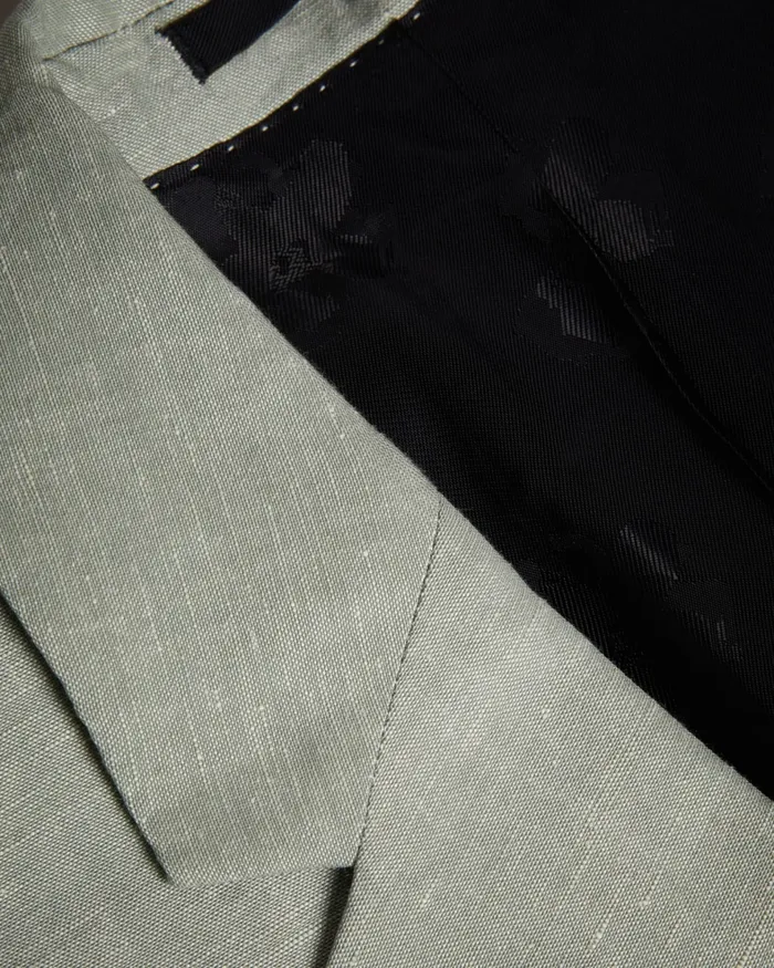 Men LANCEJ 8211 Wool And Linen Blazer Light Green Ted Baker Suits