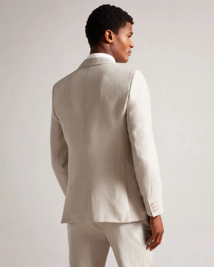 Men LANCEJ 8211 Wool And Linen Blazer Stone Ted Baker Suits Men LANCEJ 8211 Wool And Linen Blazer Stone Ted Baker Suits
