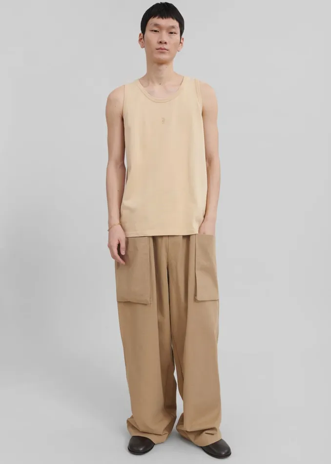 Men Lauri Drawstring Cargo Pants 8211 Beige The Frankie Shop Bottoms
