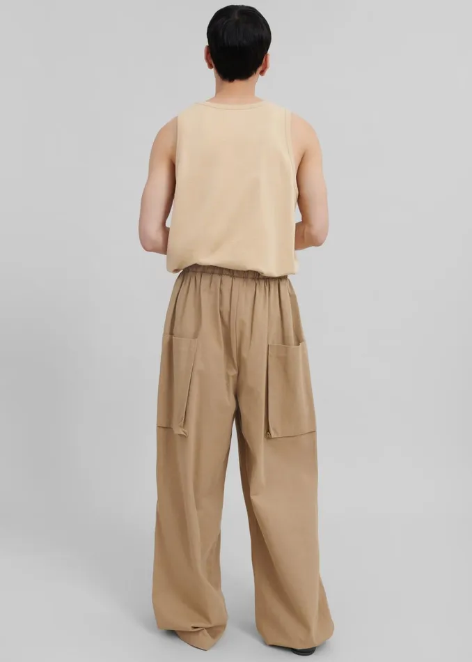 Men Lauri Drawstring Cargo Pants 8211 Beige The Frankie Shop Bottoms