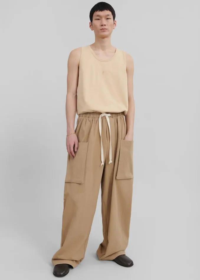 Men Lauri Drawstring Cargo Pants 8211 Beige The Frankie Shop Bottoms