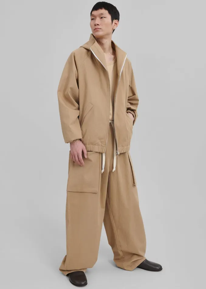 Men Lauri Drawstring Cargo Pants 8211 Beige The Frankie Shop Bottoms