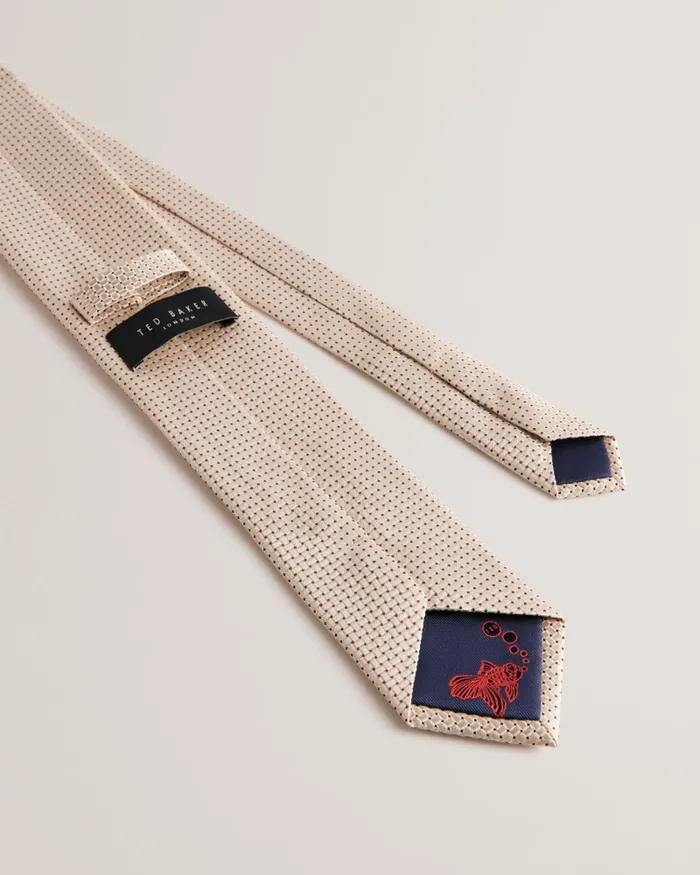 Men LEOPOLE 8211 Micro Geometric Pattern Silk Tie Stone Ted Baker Ties and Bowties Men LEOPOLE 8211 Micro Geometric Pattern Silk Tie Stone Ted Baker Ties and Bowties